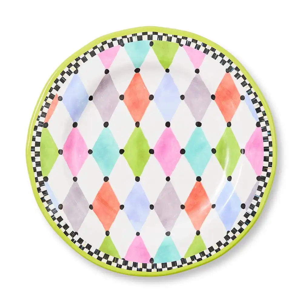 Palm Springs Melamine Dinner Plates, Set of 4