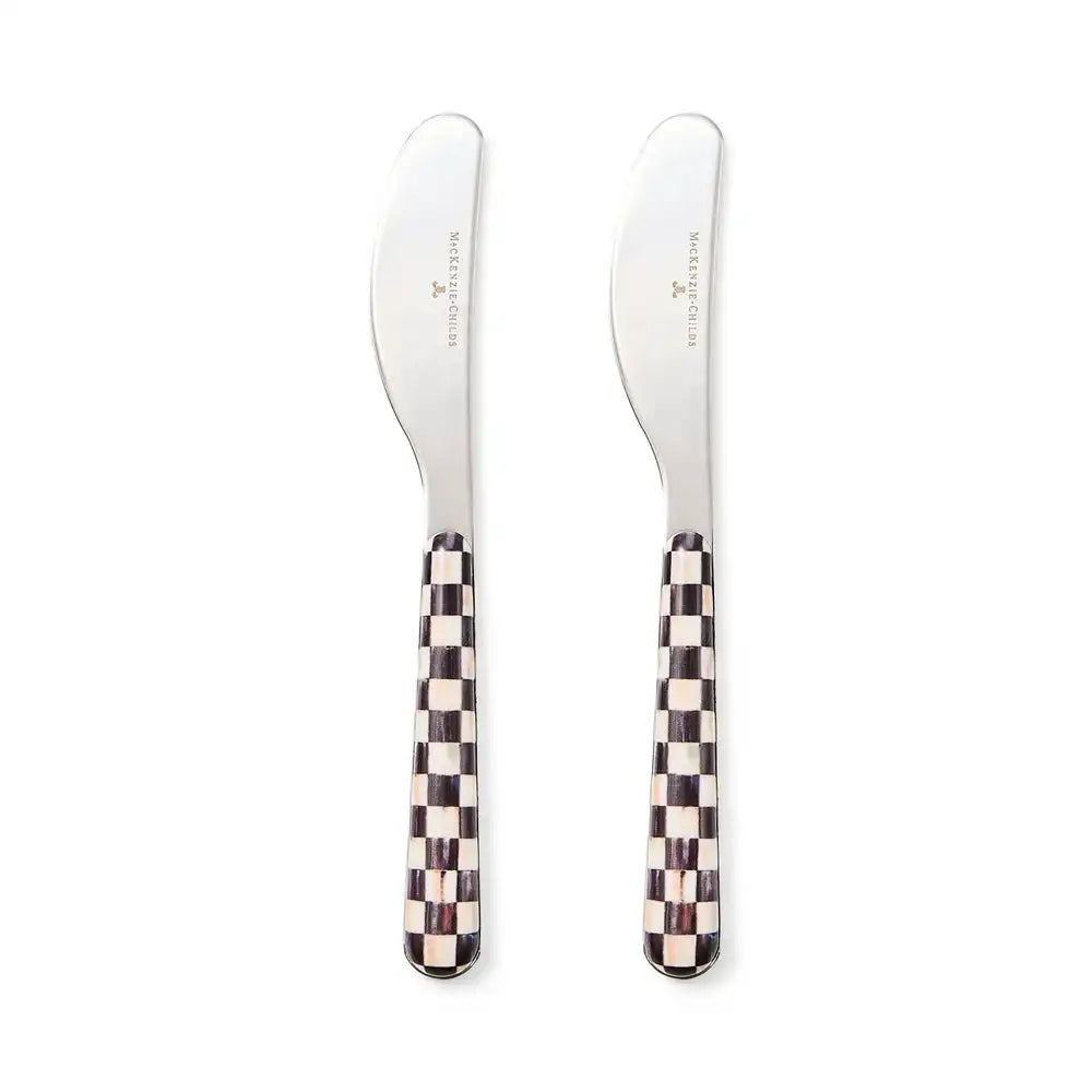 Sterling Check Bistro Spreaders, Set of 2