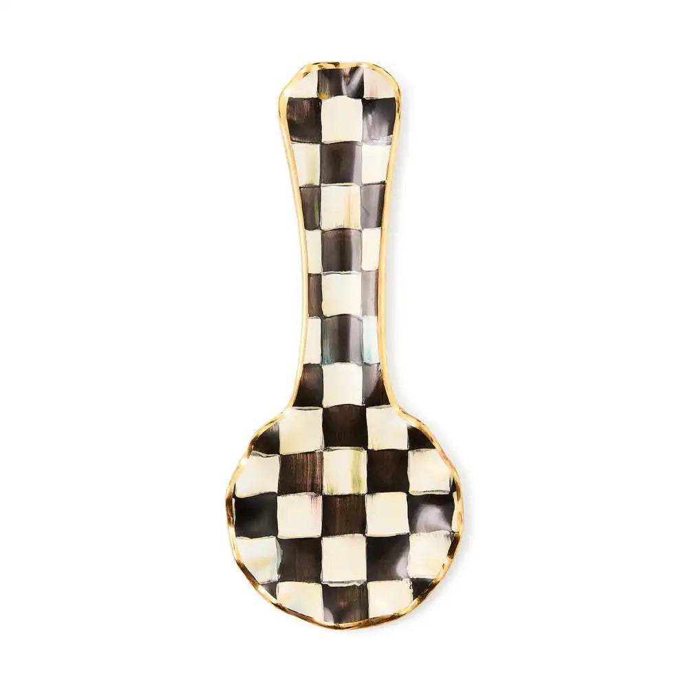 Courtly Check Ceramic Spoon Rest