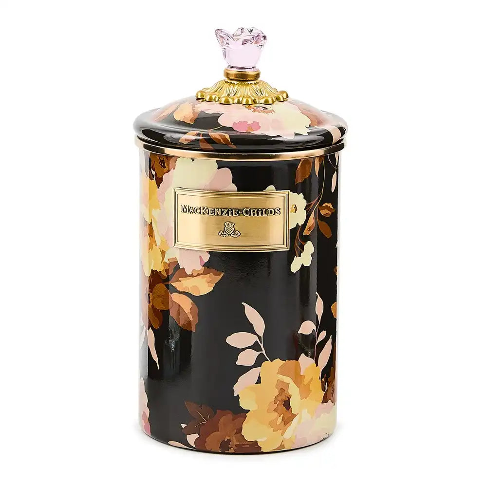 Wild Rose Brown Canisters, Set of 3