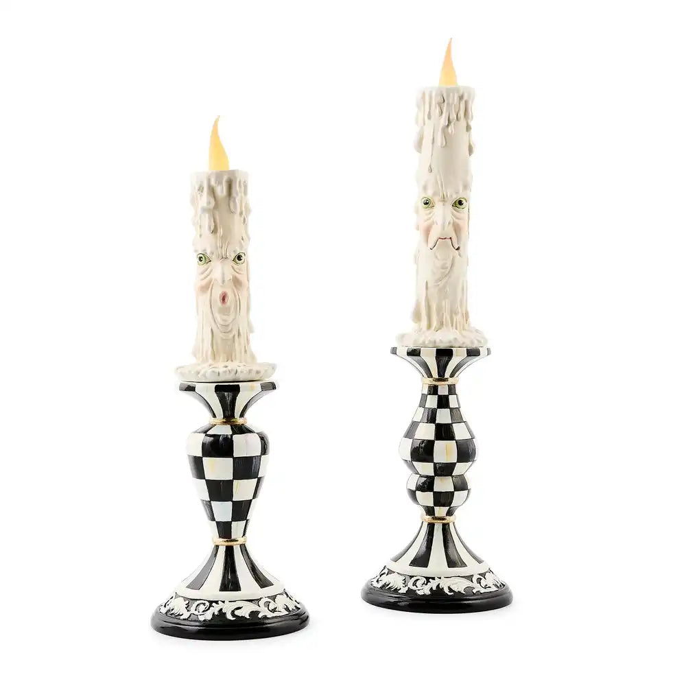 Haunted House Spooky Illuminated Candles, Set of 2