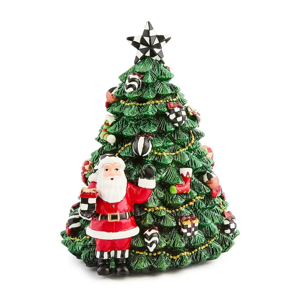 Courtly Christmas Tree Rotating Music Box