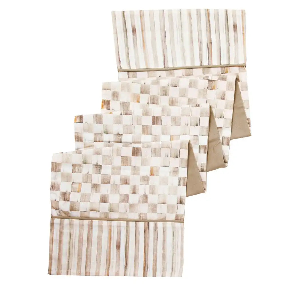Mocha Check Table Runner