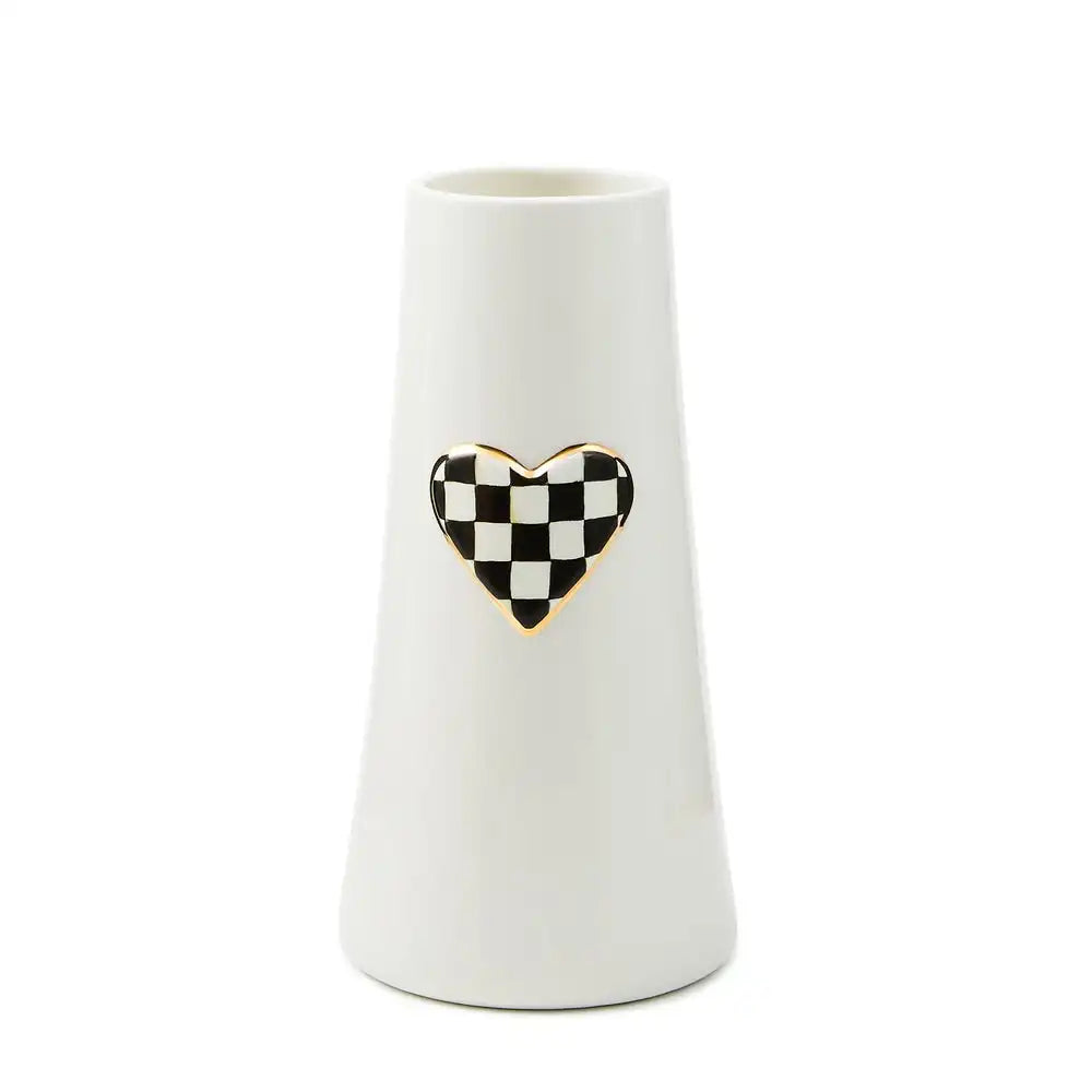 Courtly Check Tall Heart Vase