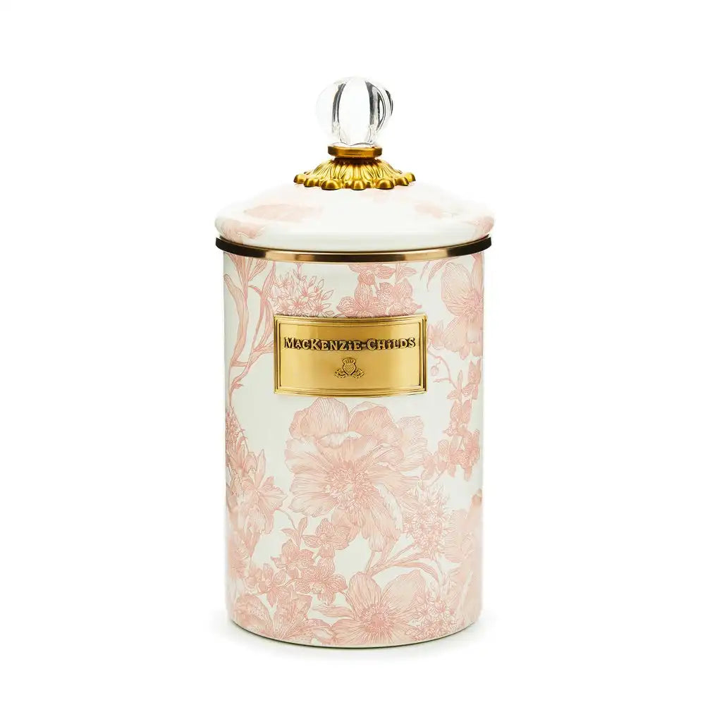 Rosy English Garden Large Canister
