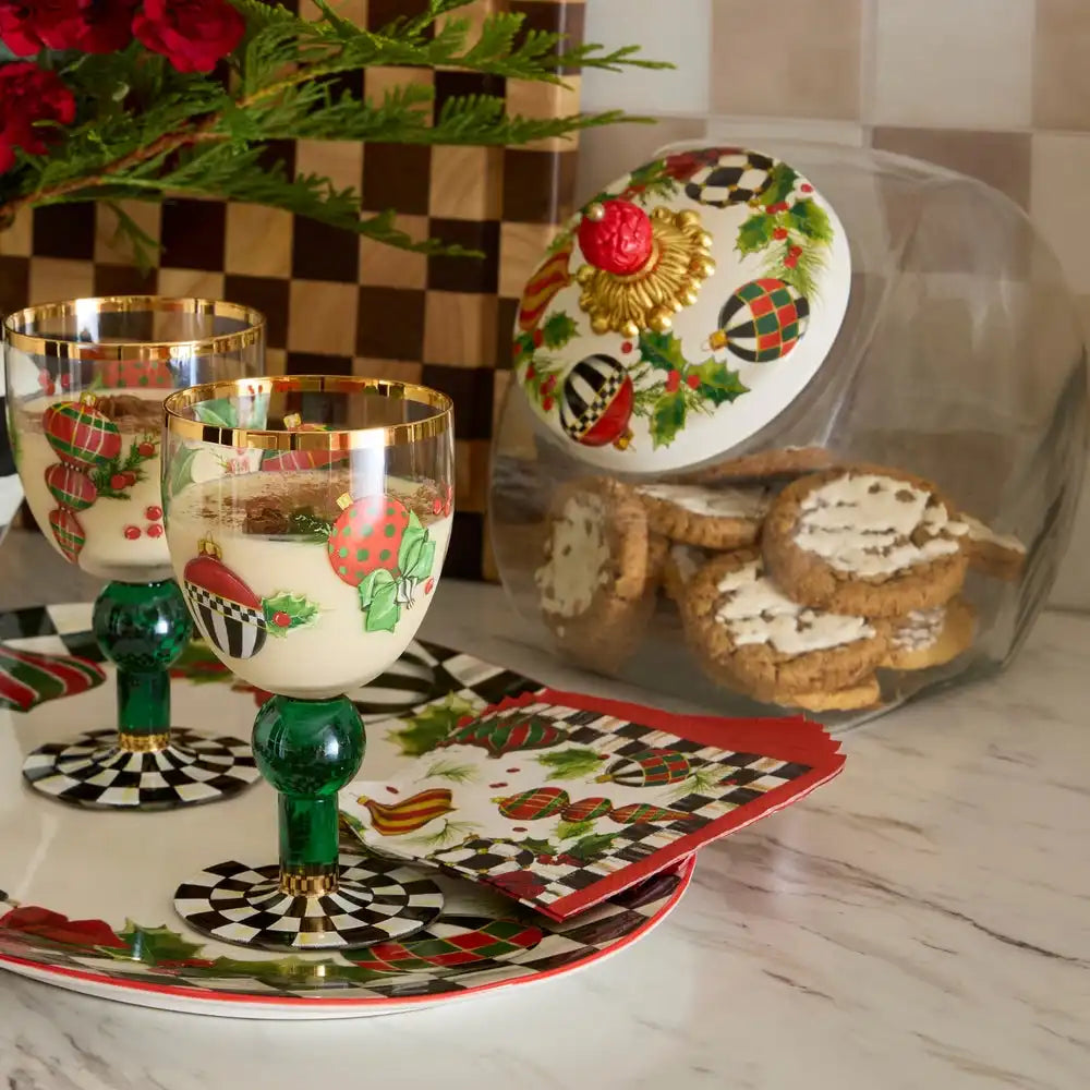 Cookie Jar with Deck the Halls Lid
