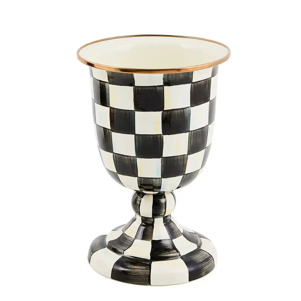 Courtly Check Pedestal Vase